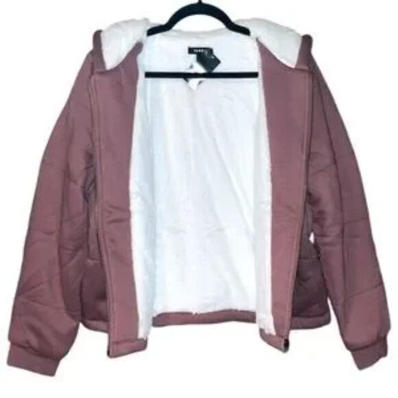 Size 0: Torrid Fleece Fur Lined Bomber - Picture 3 of 8